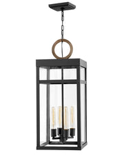 Porter 4-Light Outdoor Hanging Lantern in Black