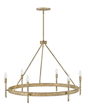 Tress 6-Light Chandelier in Champagne Gold