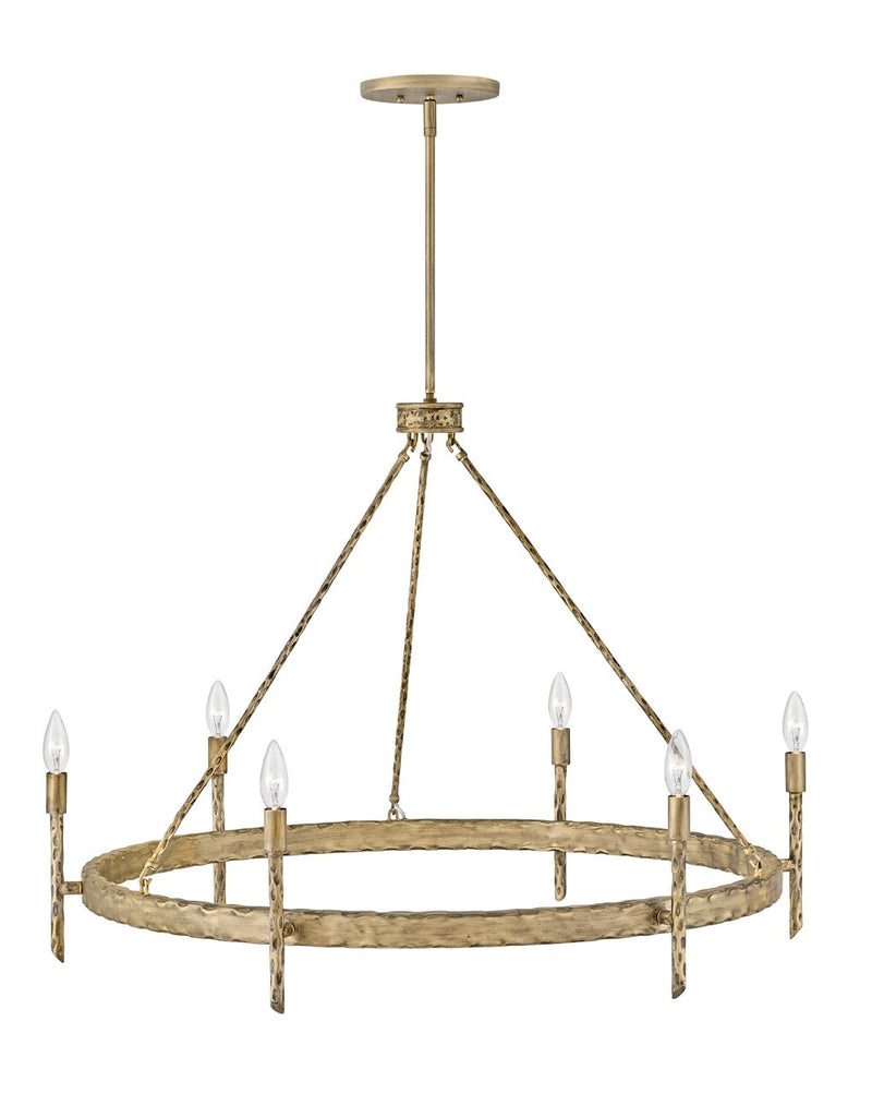Tress 6-Light Chandelier in Champagne Gold