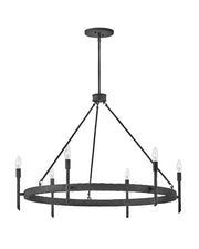 Tress 6-Light Chandelier in Forged Iron