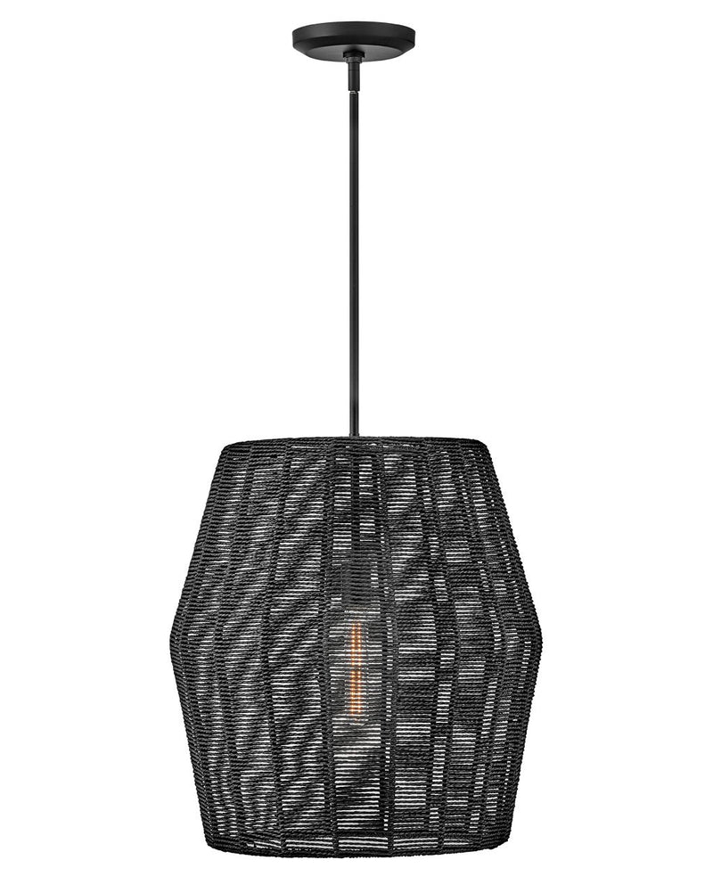 Luca Large Convertible Pendant in Black