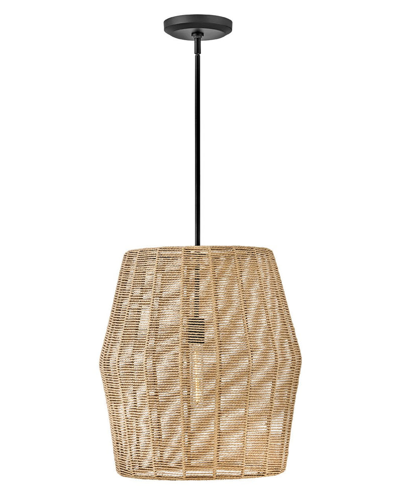 Luca Large Convertible Pendant in Black