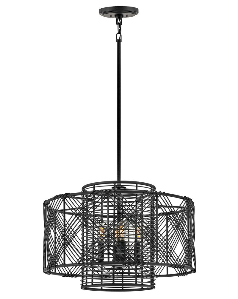 Nikko 4-Light Convertible Pendant in Black