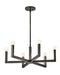 Ezra Six Light Chandelier in Black Oxide - Lamps Expo