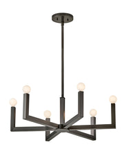 Ezra 6-Light Chandelier in Black Oxide
