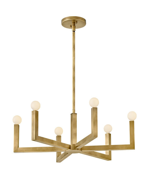 Ezra 6-Light Chandelier in Heritage Brass