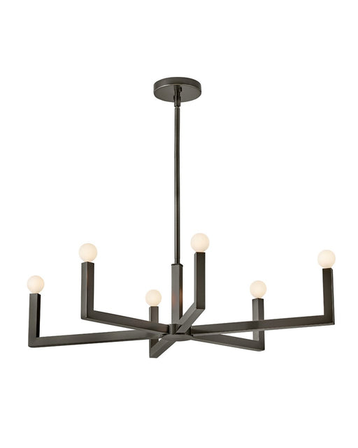 Ezra 6-Light Linear Chandelier in Black Oxide