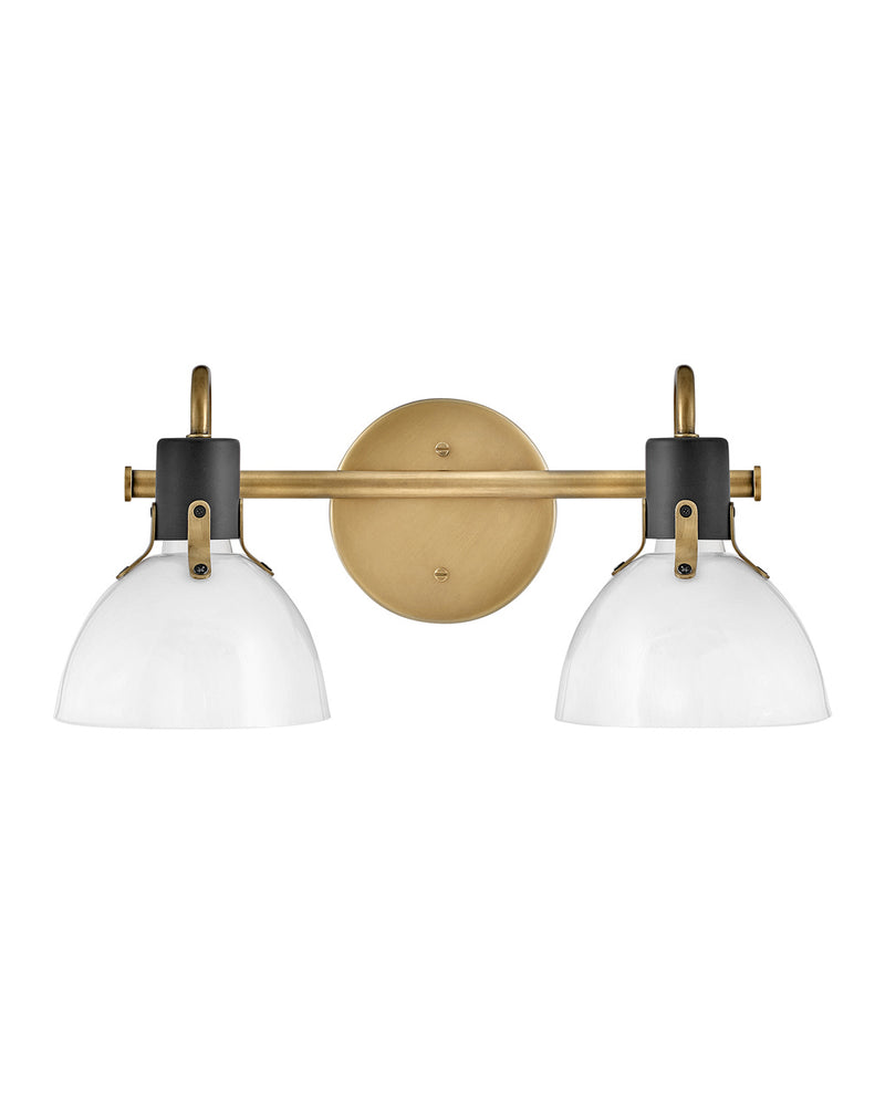 Argo Two Light Vanity in Heritage Brass - Lamps Expo