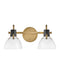 Argo Two Light Vanity in Heritage Brass - Lamps Expo