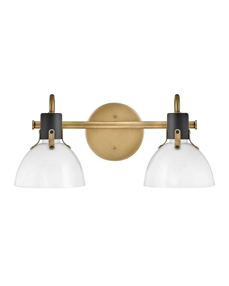 Argo 2-Light Bath Vanity Light in Heritage Brass