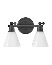Arti 2-Light Bath Vanity Light in Black