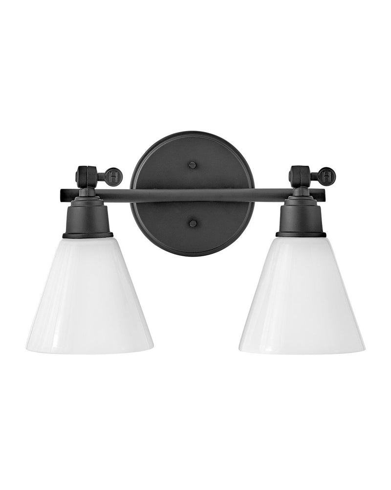 Arti 2-Light Bath Vanity Light in Black