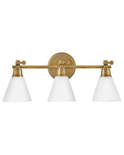 Arti 3-Light Bath Vanity Light in Heritage Brass
