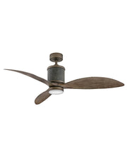 Merrick 60" Outdoor Smart Ceiling Fan with Light in Metallic Matte Bronze / Driftwood