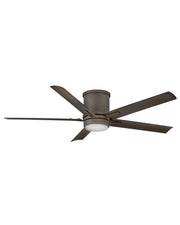 Vail Flush 52" Outdoor Smart Ceiling Fan with Light in Metallic Matte Bronze