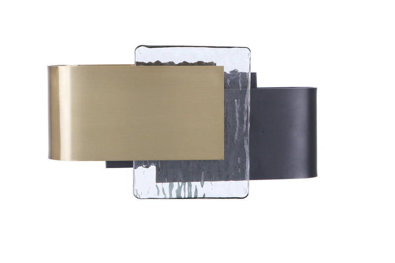 Harmony 1 Light 11.5" LED Wall Sconce in Flat Black/Satin Brass