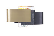 Harmony 1 Light 11.5" LED Wall Sconce in Flat Black/Satin Brass