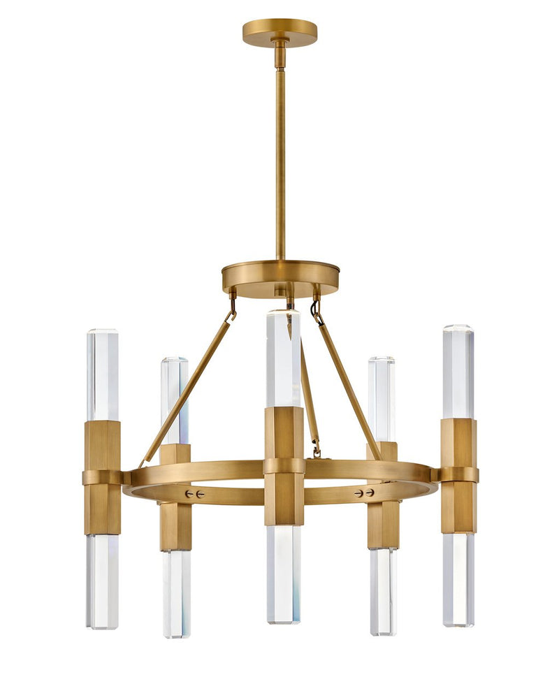 Cecily LED Crystal Chandelier in Heritage Brass