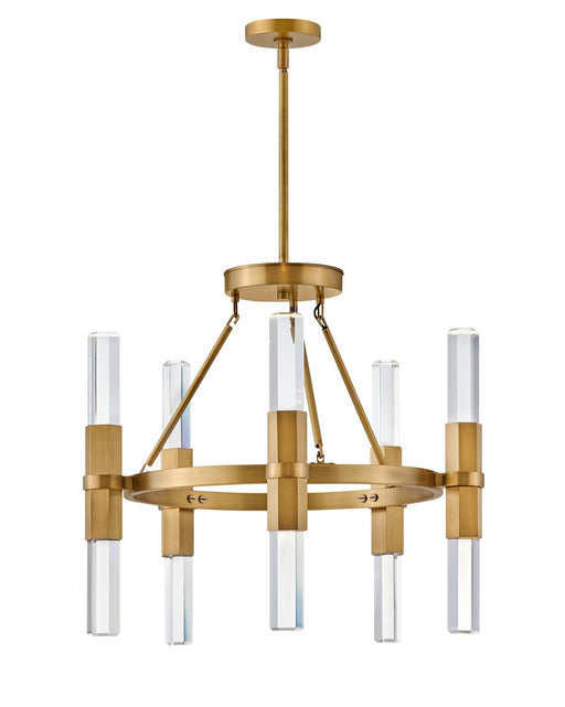 Cecily LED Crystal Chandelier in Heritage Brass