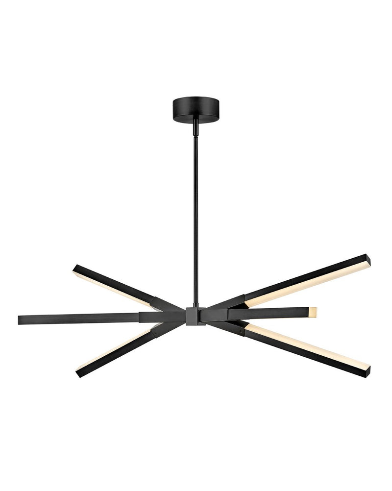 Rae Linear Chandelier in Black