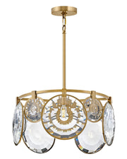 Nala 5-Light Pendant in Heritage Brass