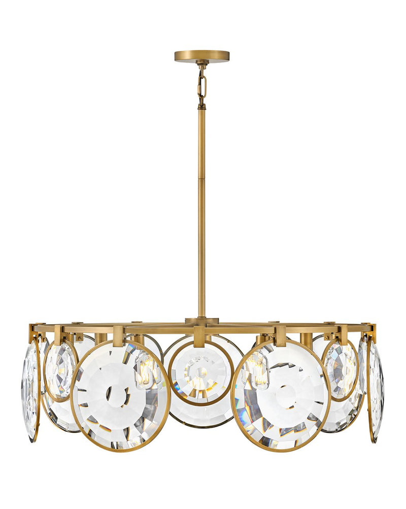 Nala 7-Light Pendant in Heritage Brass