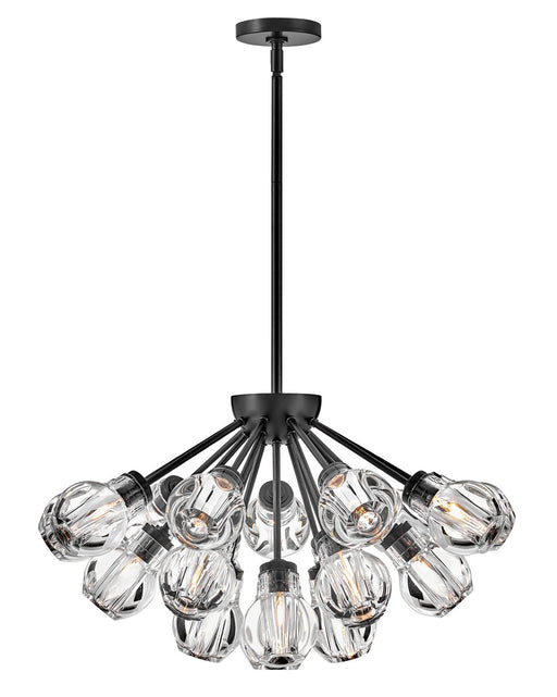 Elise 19-Light Chandelier in Black