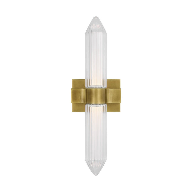 Langston Medium Bath Sconce in Plated Brass