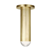Ebell Medium Flush Mount in Natural Brass