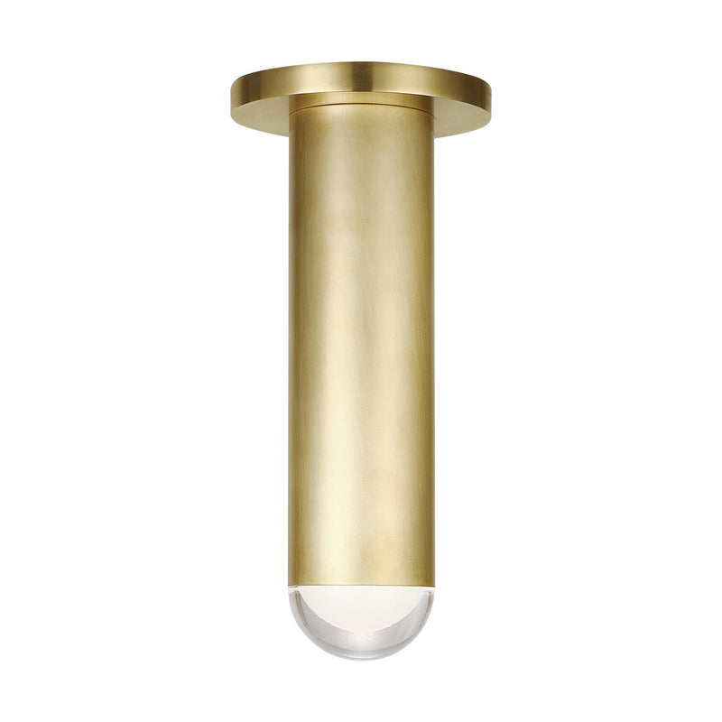 Ebell Medium Flush Mount in Natural Brass