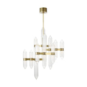 Langston Medium 12-Light Chandelier in Plated Brass