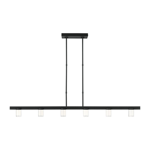 Esfera Large 6-Light Linear Pendant in Nightshade Black