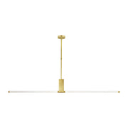 Phobos Large Linear Pendant in Natural Brass
