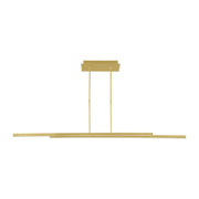 Stagger 2 60 Linear Pendant in Natural Brass