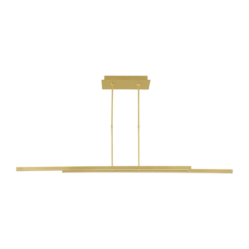 Stagger 2 60 Linear Pendant in Natural Brass
