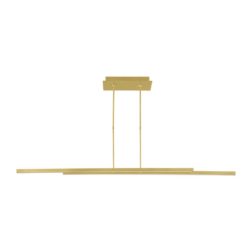 Stagger 2 60 Linear Pendant in Natural Brass