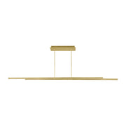 Stagger 2 84 Linear Pendant in Natural Brass Integrated