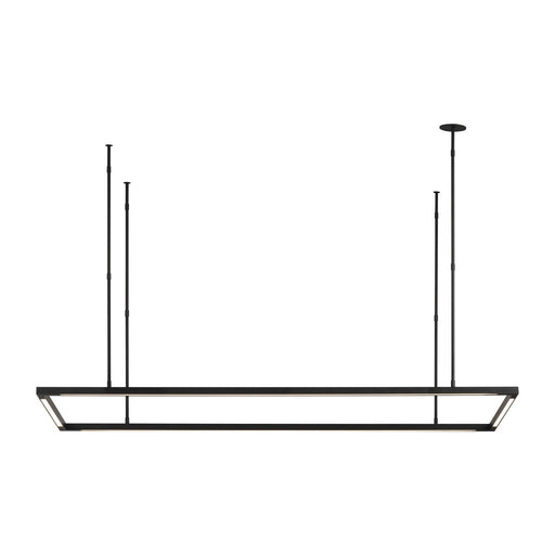 Stagger Halo 50 Linear Pendant in Nightshade Black