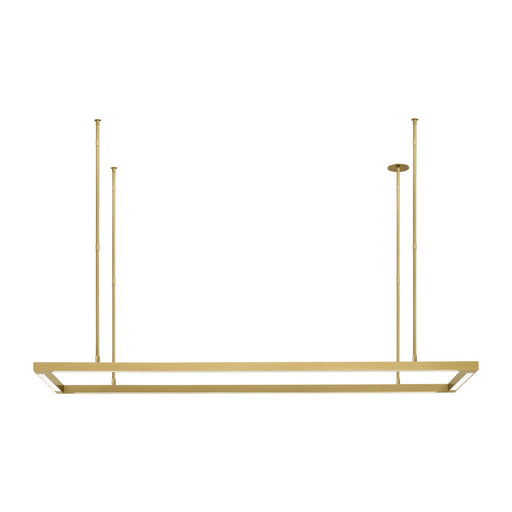 Stagger Halo 50 Linear Pendant in Natural Brass
