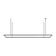 Stagger Halo 84 Linear Pendant in Nightshade Black Integrated