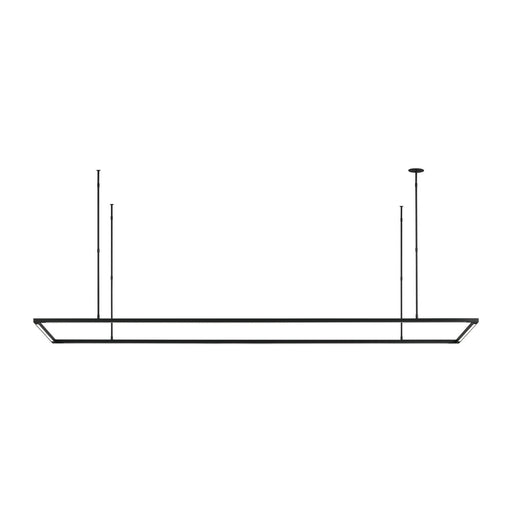Stagger Halo 84 Linear Pendant in Nightshade Black Integrated