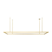 Stagger Halo 84 Linear Pendant in Natural Brass