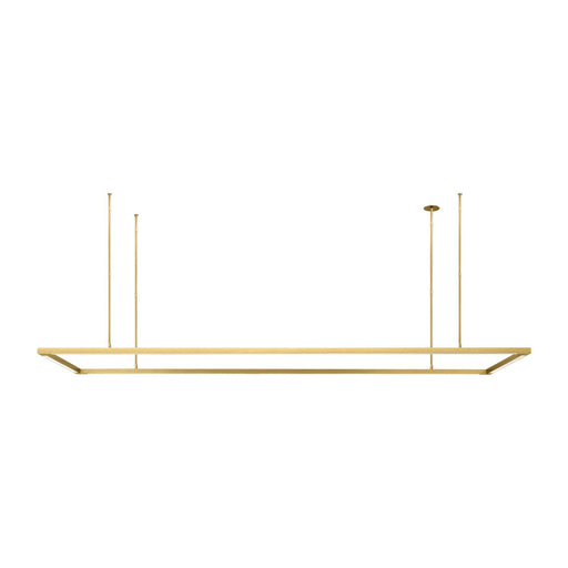 Stagger Halo 84 Linear Pendant in Natural Brass