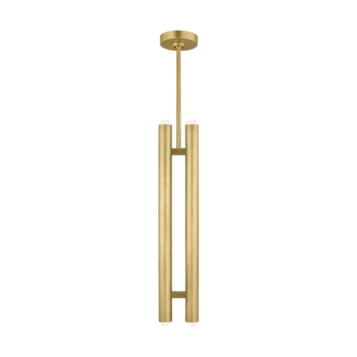 Ebell 2-Light Pendant in Natural Brass