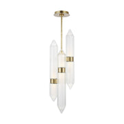 Langston Large Pendant in Plated Brass Integrated