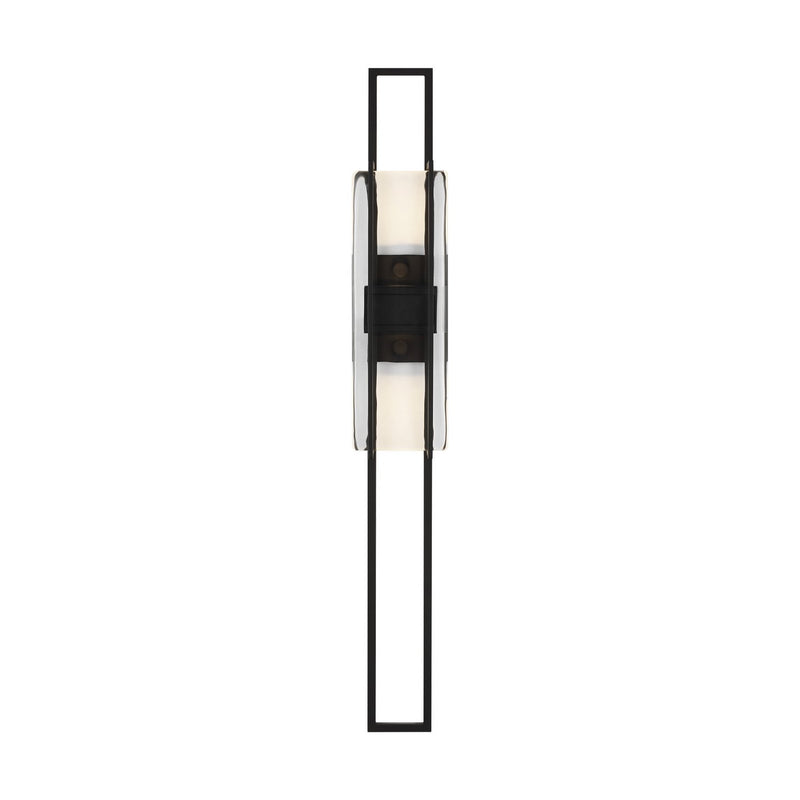 Duelle Large Wall Sconce in Nightshade Black Integrated