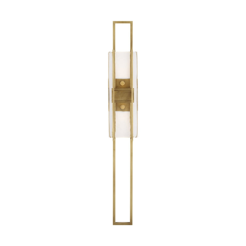 Duelle Large Wall Sconce in Natural Brass