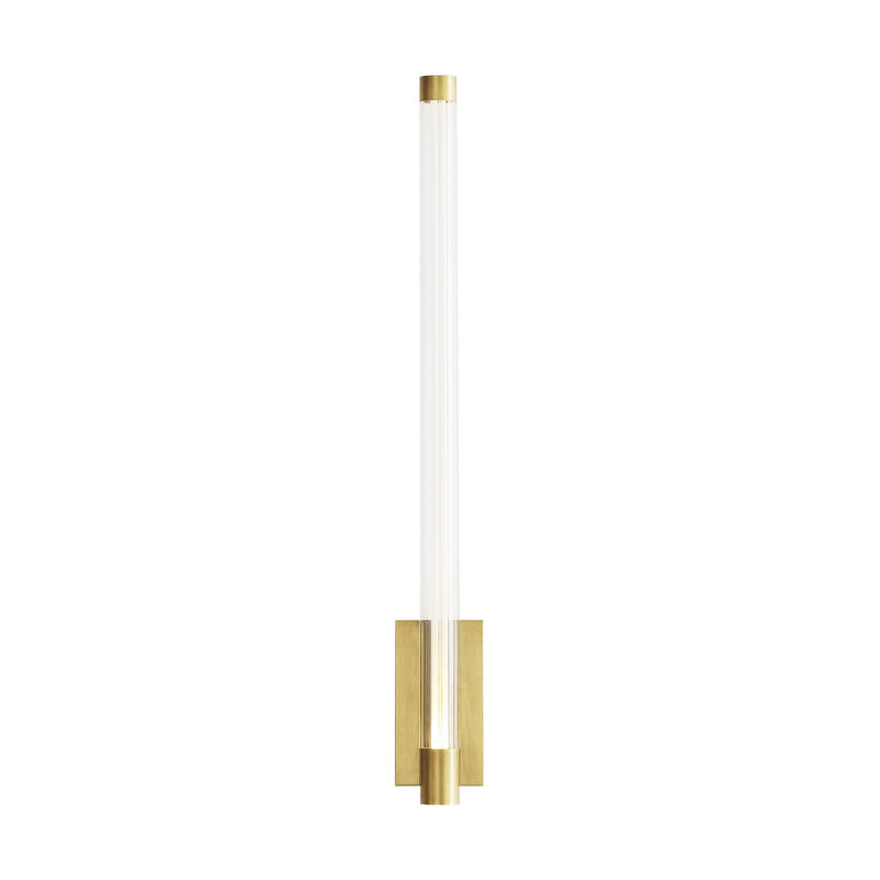 Phobos 1-Light Large Wall Sconce in Natural Brass
