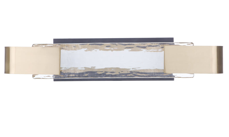 Harmony 1 Light 24" LED Vanity in Flat Black/Satin Brass