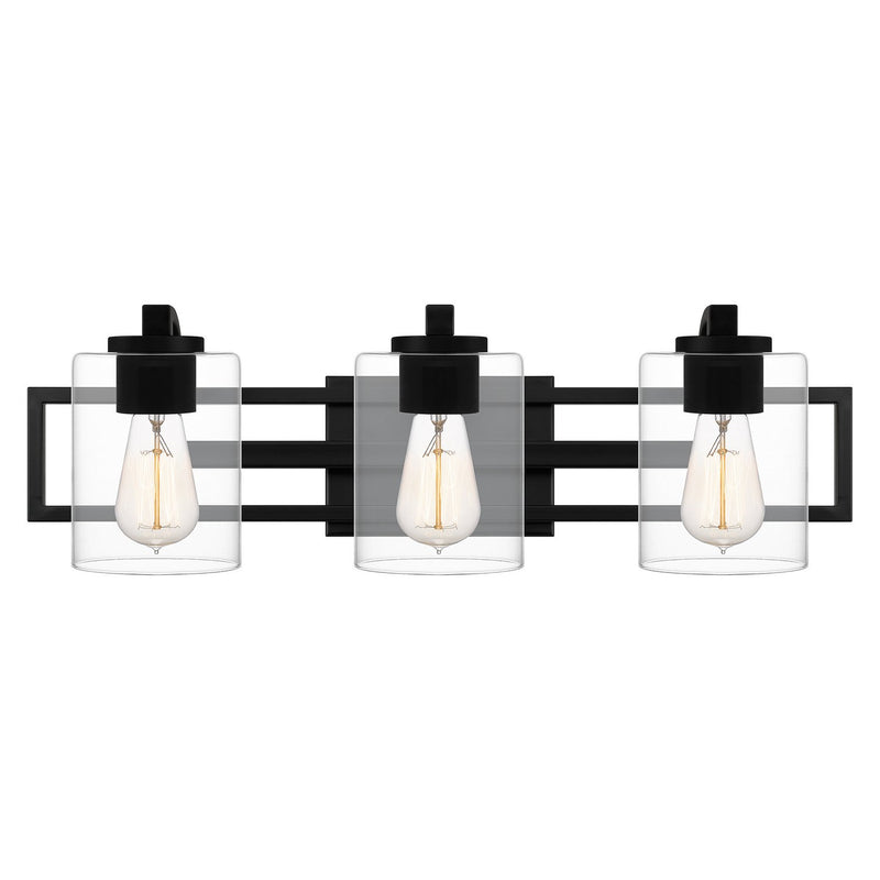 Lansdowne 3-Light Bath Vanity Light in Matte Black